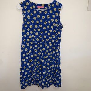 Colour Bar Blue Sleeveless A-line Dress, Size M